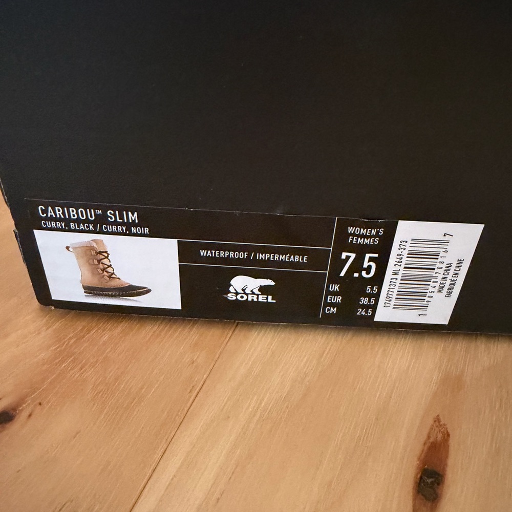 Sorel Caribou Slim Boots - Tan and Black